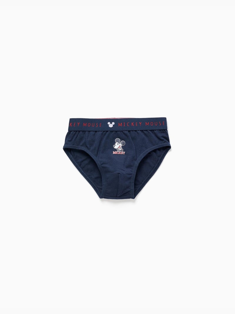 Confezione da 5 slip in cotone con mickey & friends Blu grigio - Kiabi