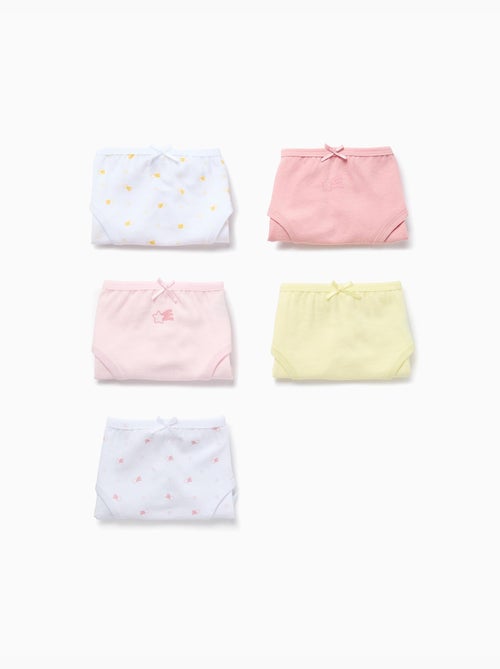 Confezione da 5 slip in cotone con motivo a stelle - Kiabi
