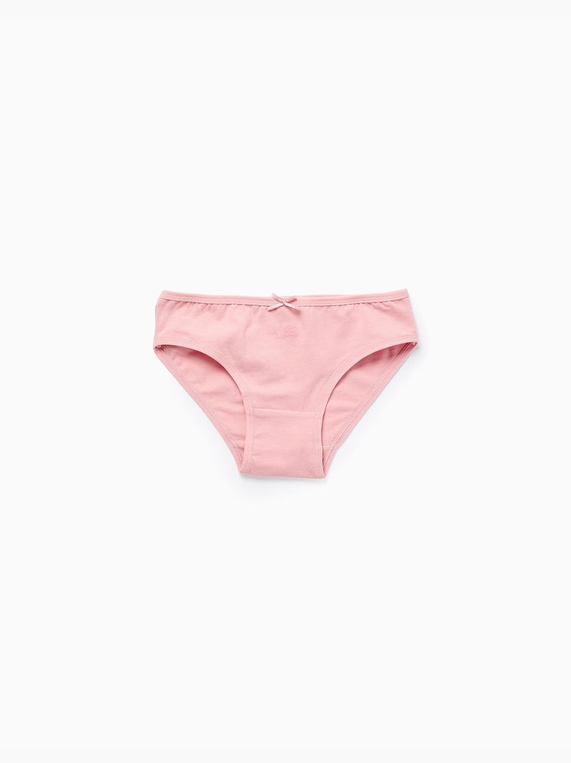 Confezione da 5 slip in cotone con motivo a stelle Bianco Rosa - Kiabi