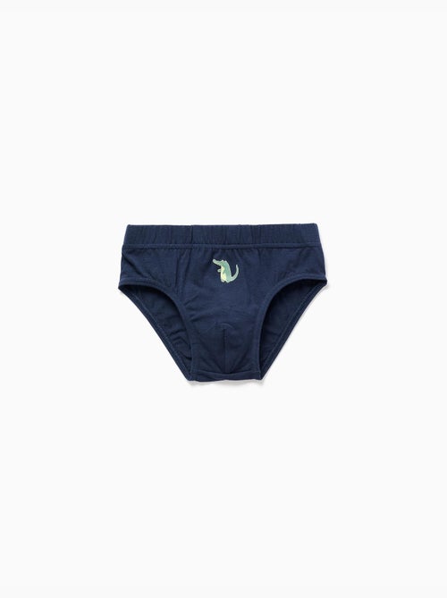 Confezione da 5 slip in cotone con stampe di coccodrilli - Kiabi