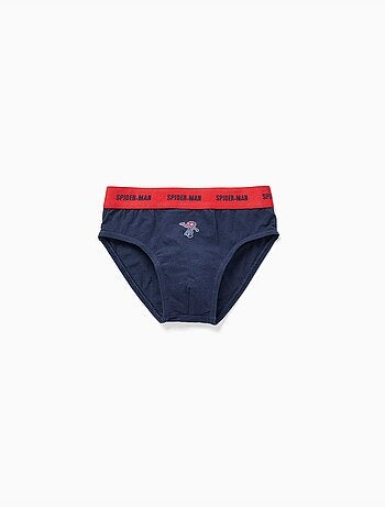 Confezione da 5 slip in cotone con stampe di spider-man