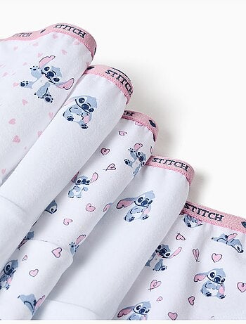 Confezione da 5 slip in cotone con stampe di stitch