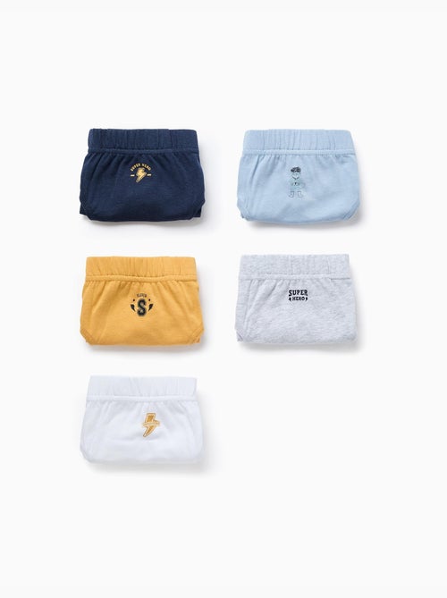 Confezione da 5 slip in cotone con stampe di supereroi - Kiabi