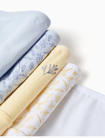 Confezione da 5 slip in cotone con stampe floreali