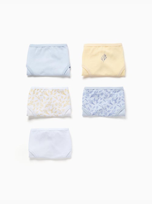 Confezione da 5 slip in cotone con stampe floreali - Kiabi