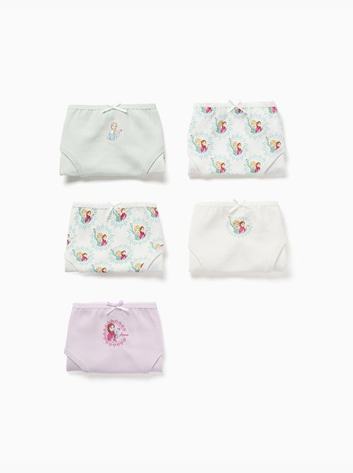 Confezione da 5 slip in cotone con stampe Frozen - Kiabi
