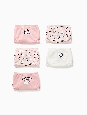 Confezione da 5 slip in cotone con stampe Hello Kitty