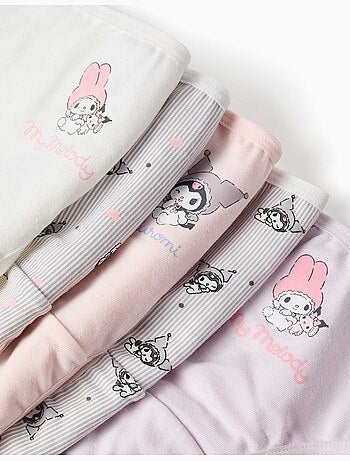 Confezione da 5 slip in cotone con stampe Kuromi