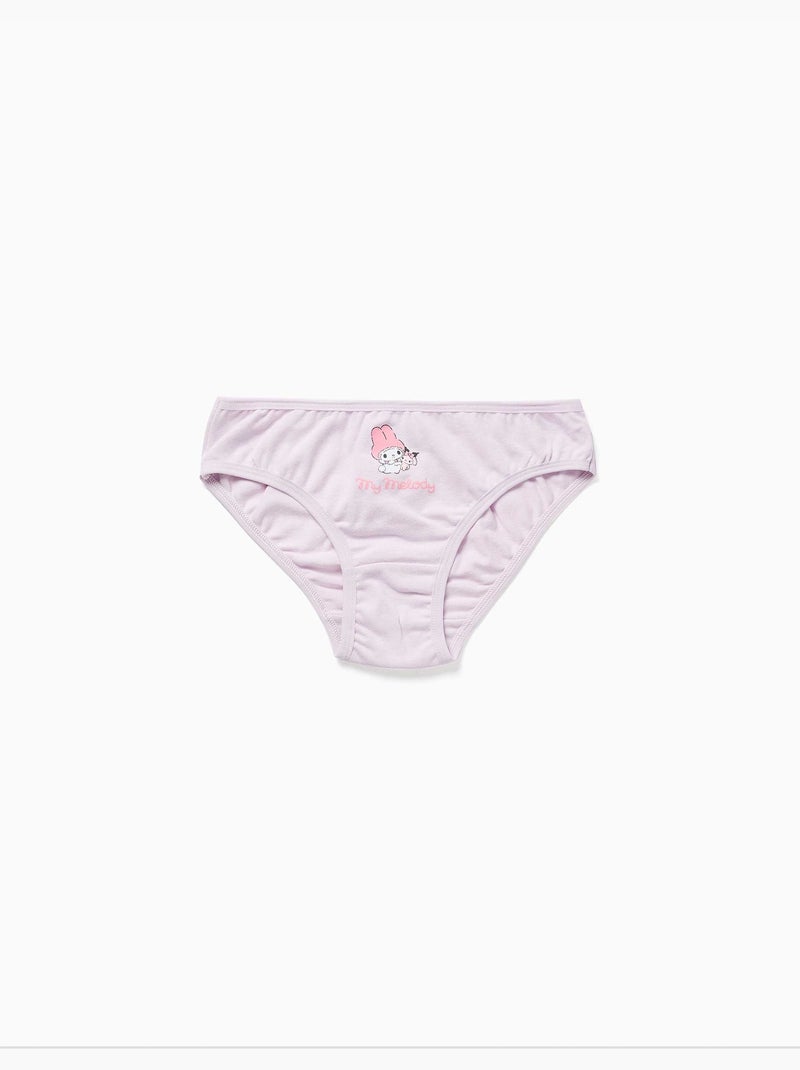 Confezione da 5 slip in cotone con stampe Kuromi Grigio rosa - Kiabi