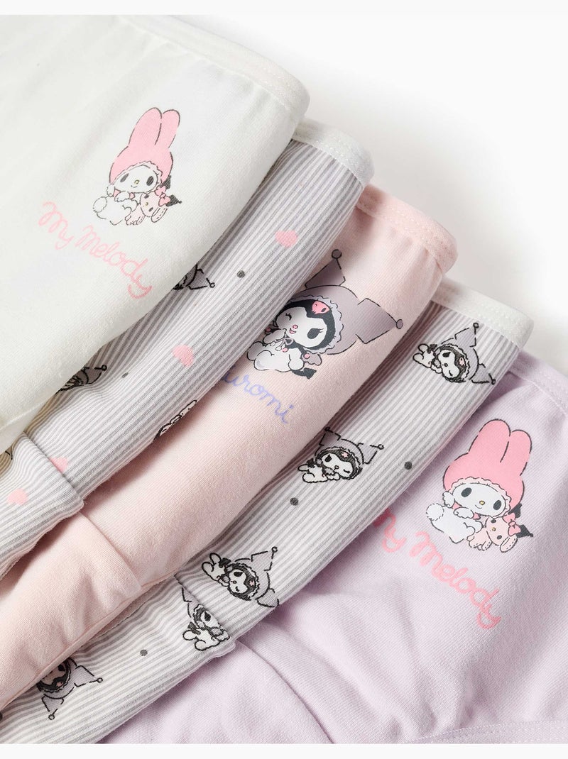 Confezione da 5 slip in cotone con stampe Kuromi Grigio rosa - Kiabi