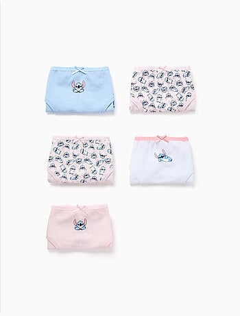 Confezione da 5 slip in cotone con stitch