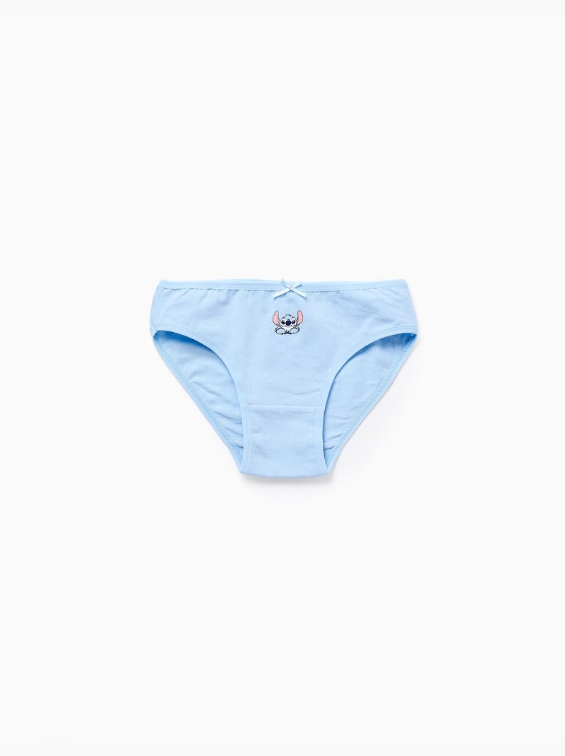 Confezione da 5 slip in cotone con stitch Bianco Rosa Blu - Kiabi