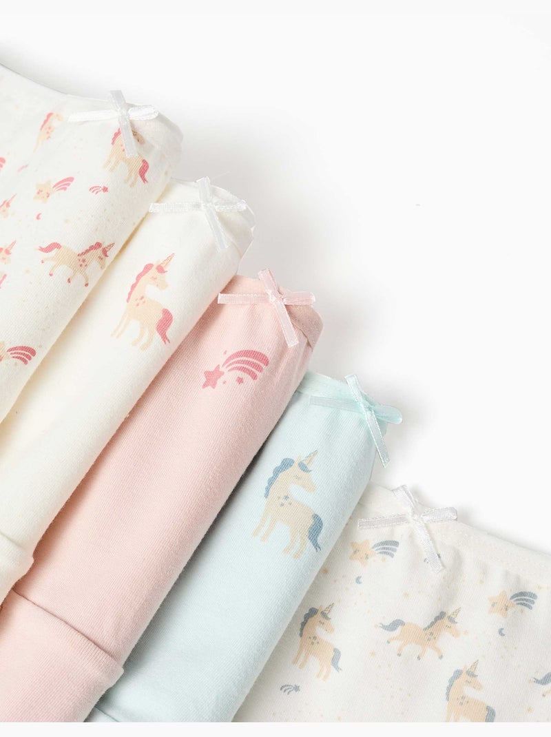 Confezione da 5 slip in cotone con unicorni Multicolore - Kiabi