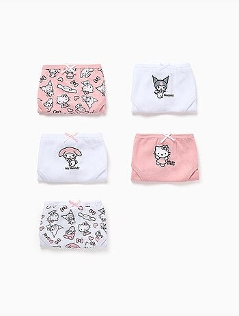 Confezione da 5 slip in cotone hello kitty & friends