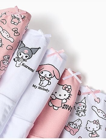 Confezione da 5 slip in cotone hello kitty & friends