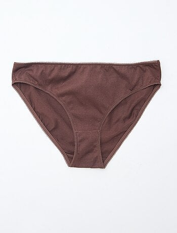 Confezione da 5 slip in cotone tinta unita