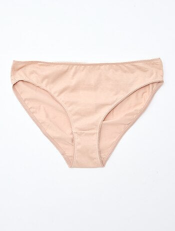 Confezione da 5 slip in cotone tinta unita