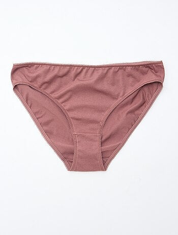 Confezione da 5 slip in cotone tinta unita