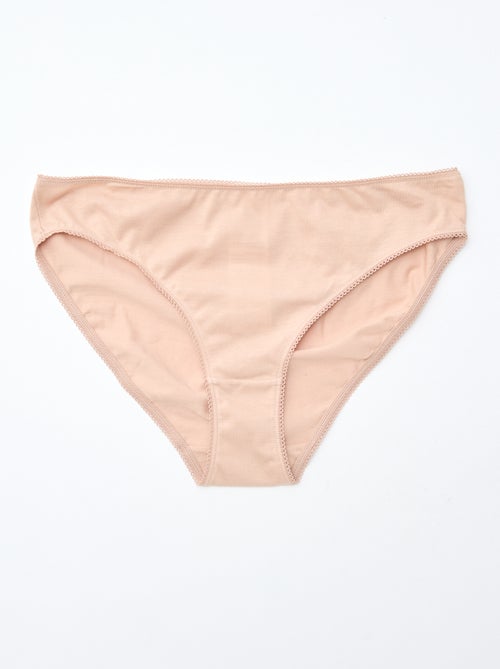 Confezione da 5 slip in cotone tinta unita - Kiabi