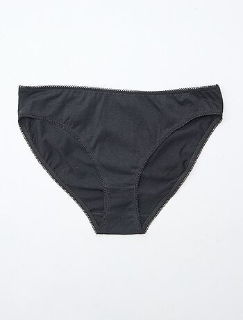 Confezione da 5 slip in cotone tinta unita