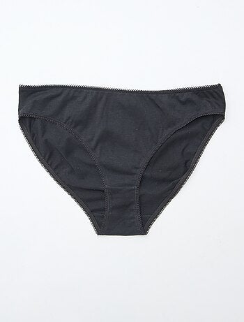 Confezione da 5 slip in cotone tinta unita