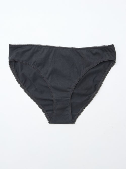 Confezione da 5 slip in cotone tinta unita - Kiabi