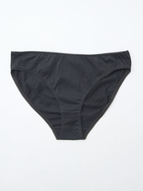 Confezione da 5 slip in cotone tinta unita - Kiabi