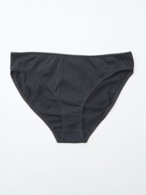 Confezione da 5 slip in cotone tinta unita - Kiabi