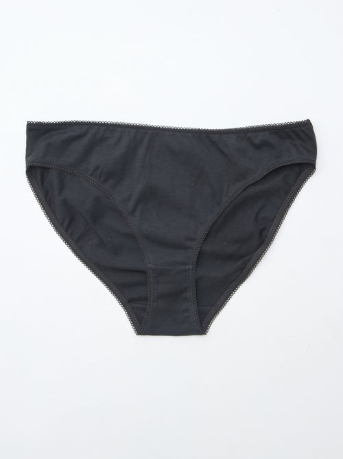 Confezione da 5 slip in cotone tinta unita - Kiabi