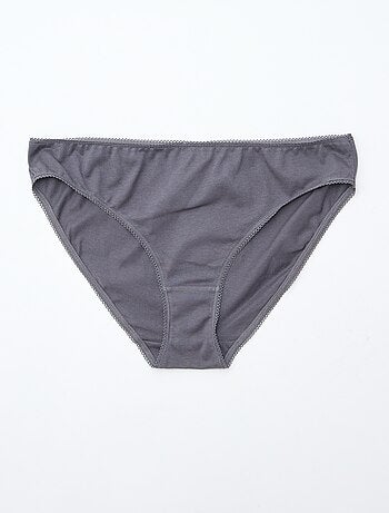 Confezione da 5 slip in cotone tinta unita