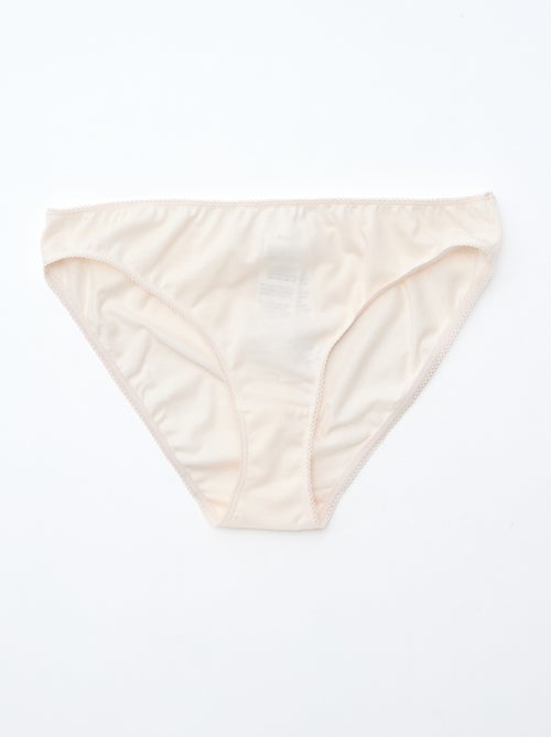 Confezione da 5 slip in cotone tinta unita - Kiabi