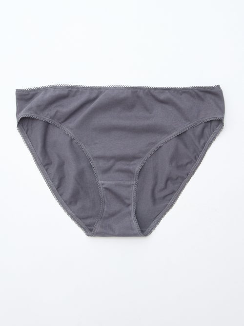 Confezione da 5 slip in cotone tinta unita - Kiabi