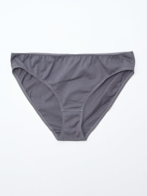 Confezione da 5 slip in cotone tinta unita - Kiabi