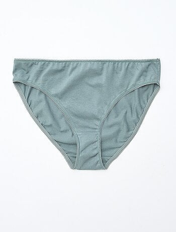 Confezione da 5 slip in cotone tinta unita
