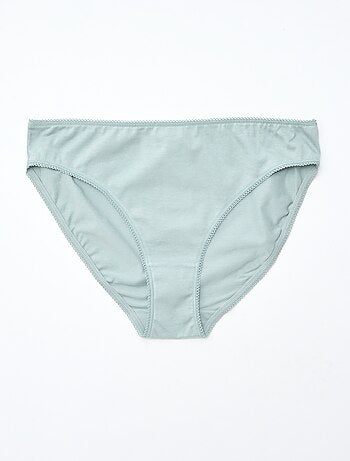 Confezione da 5 slip in cotone tinta unita