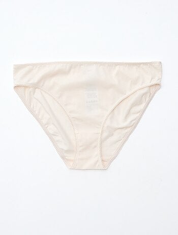 Confezione da 5 slip in cotone tinta unita