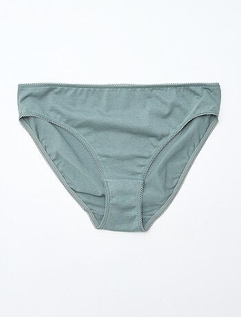 Confezione da 5 slip in cotone tinta unita