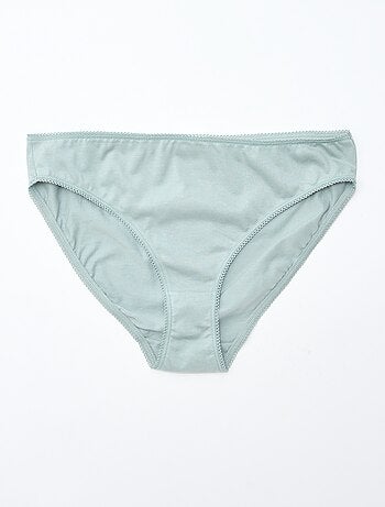 Confezione da 5 slip in cotone tinta unita