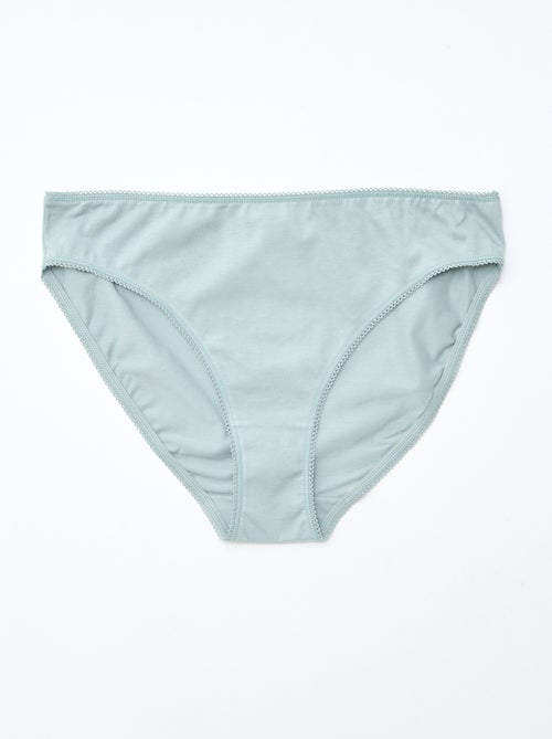 Confezione da 5 slip in cotone tinta unita - Kiabi