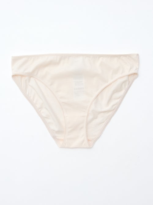 Confezione da 5 slip in cotone tinta unita - Kiabi