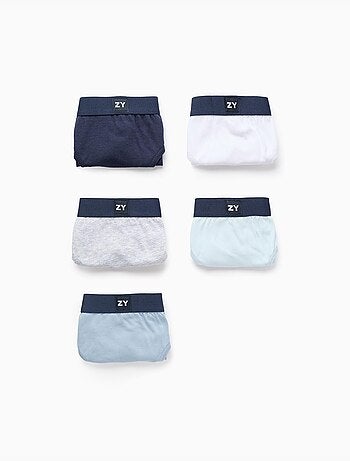 Confezione da 5 slip lisci