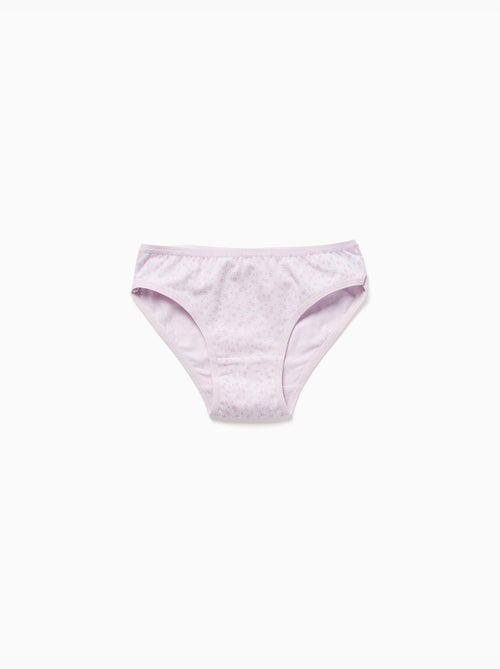 Confezione da 5 slip lisci/floreali - Kiabi