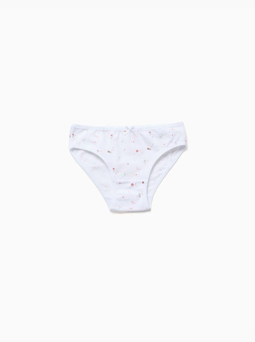 Confezione da 5 slip lisci/floreali - Kiabi