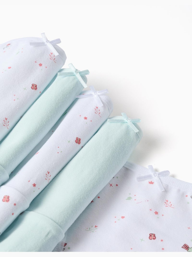 Confezione da 5 slip lisci/floreali Blu Bianco - Kiabi