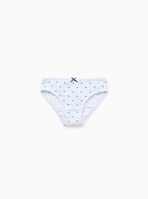 Confezione da 5 slip 'stripes & hearts' - Kiabi