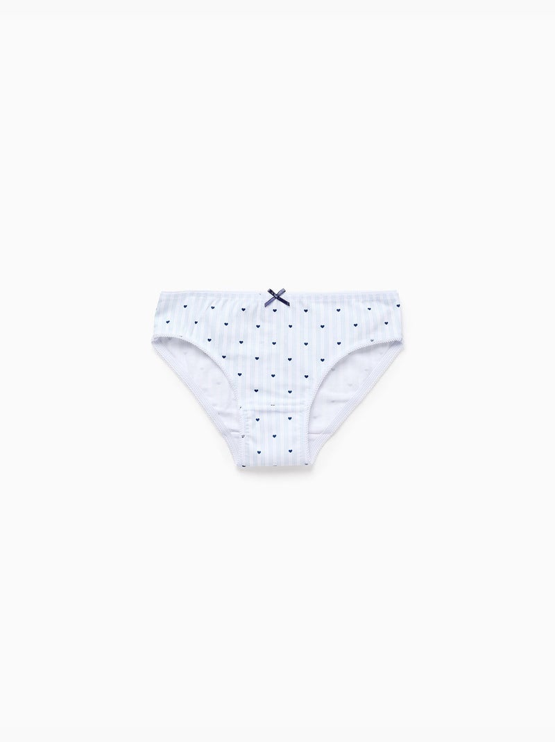 Confezione da 5 slip 'stripes & hearts' Multicolore - Kiabi