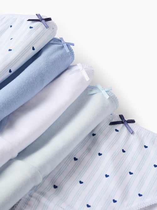 Confezione da 5 slip 'stripes & hearts' - Kiabi