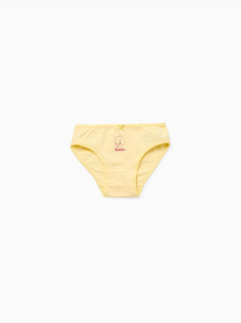 Confezione da 5 slip 'tweety' Bianco/Giallo/Rosa - Kiabi