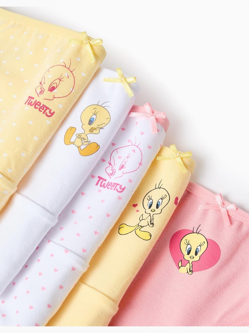 Confezione da 5 slip 'tweety' Bianco/Giallo/Rosa - Kiabi