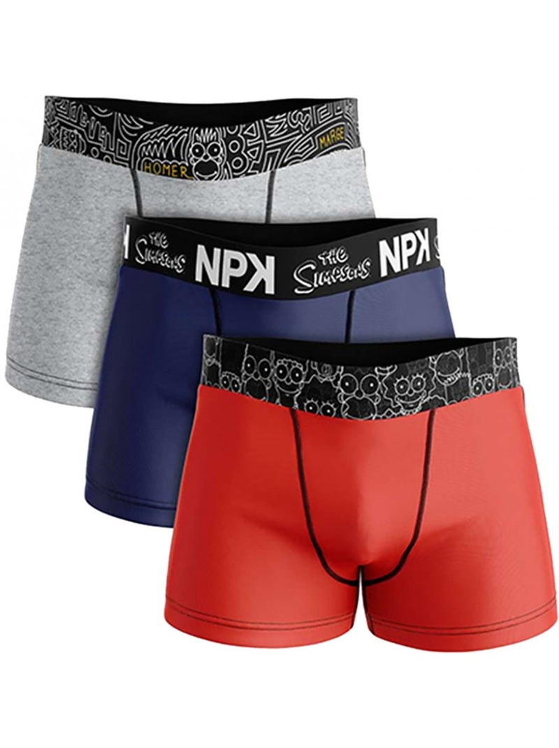 Confezione da 6 Boxer Uomo No Publik Simpsons Cotone Comfort e Fantasia Multicolore - Kiabi